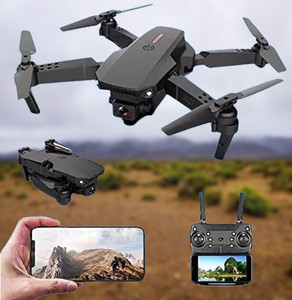 DRONE E-88 WIFI FPV With Wide Angle HD 4K 1080P Camera Height Hold RC Foldable Drone