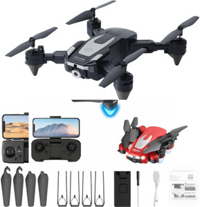 Kapi Drone with Remote Control, Camera, 360° Rotation J2 Dual Cameras, Dual Batteries Drone