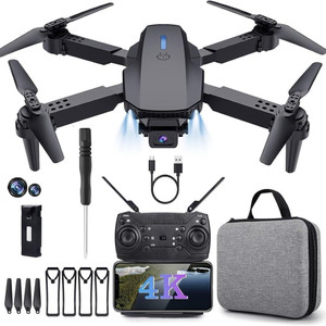 WALLINSTIK 4k dual camera drone E88 Pro Foldable-Quadcopter Long Battery Life-WIFI-Class Drone - Image 1