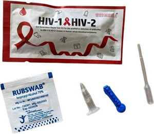 WebMedia 3rd Gen, HIV Self-Test, Quick, Detects HIV Antigen in Blood/Plasma -Pack of 1 - Antibody Test Kit