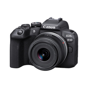 Canon EOS R10 Mirrorless Camera Body with RF-S 18 - 45 mm f/4.5 - 6.3 IS STM Lens