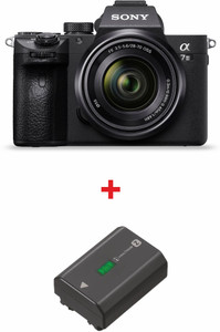 SONY Alpha 7M3K Mirrorless Camera Body with 28-70mm Zoom + Battery (NP-FZ100) - Black