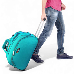 SK Fancy Luggage (Expandable) 24 Inches Duffel Trolley Travel Cabin Luggage Bag Duffel With Wheels (Strolley)