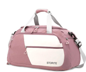 STORITE Nylon 54 Cm Imported Multi Purpose Travel Duffle Bag with Dry and Wet Pocket Duffel Without Wheels