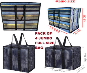 MANROM (Expandable) Large Storage Bag, Storage for Clothes, Wardrobe Bag,PACK OF 4 PCS Duffel Without Wheels