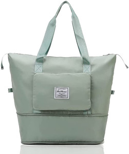 Nidhi Trendy Fashion (Expandable) green Large Capacity Duffle Bag, Expandable Folding Travel Bag for Women Duffel Without Wheels