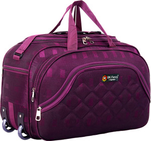 SK Fancy Luggage (Expandable) Lightweight Waterproof Travelling for men & women Duffel With Wheels (Strolley)