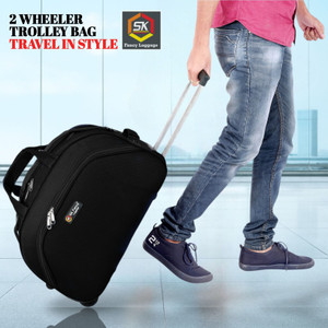 SK Fancy Luggage (Expandable) Lightweight Travel Duffle Luggage Waterproof Trolley Bag Duffel With Wheels (Strolley)