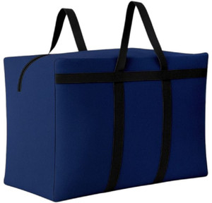 BAZERA Denim Fabric Foldable Large Organizer for Clothes Blanket Duffel Without Wheels