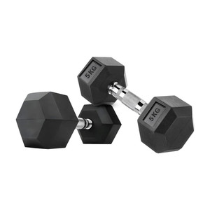 FITRXX HEXA |STEEL IRON RUBBER COATED| FULL BODY WORKOUT (Set of 2) Fixed Weight Dumbbell