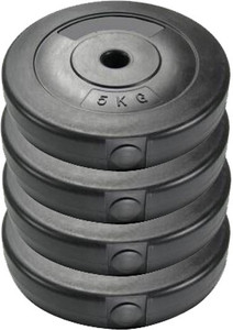 COGNANT Fitness 20kg (4 * 5kg) PVC Weight Plates (Best Quality for Home Usage) Adjustable Dumbbell