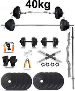 DCS Pro FITNESS 40kg Dumbbell Set + FITNESS ACCESSORIES - Best for HOME FITNESS Adjustable Dumbbell