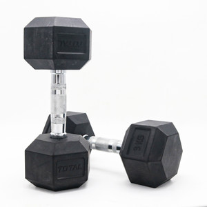 Total sports & fitness Hexagonal Dumbbell 3kg pair Rubber Coated Fitness Equipment Weight for Home Gym Fixed Weight Dumbbell