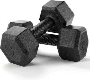 FitFreaks 3KG Hex Dumbbells Set, Home Gym Fixed Weight Dumbbell