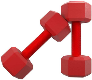 ABB इनीशियो जिम PVC Dumbbell Set 1KG X 2 PCS, 1 Pair Dumbbells, Hex Dumbbells, Home Gym निश्चित वजन डम्बल