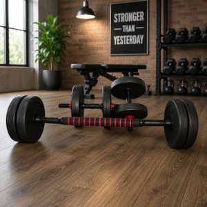 JASMINE 10kg PVC Coated Dumbbell Set - Image 6