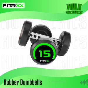 फिटर्क्स Set Of 15KGX2 High Quality Rubber Professional Bouncer निश्चित वजन डम्बल