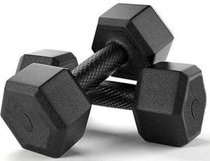 अक्टिव 3Kg Pair PVC Black Fixed Weight Dumbbell (6 kg)