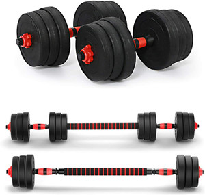L'AVENIR FITNESS Convertible Dumbbell with Connector Rod Set - BEST HOME EXERCISE SET Adjustable Dumbbell