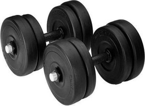 NV Sports 10 kg Adjustable Dumbbell with 4 PVC Plates - Image 2