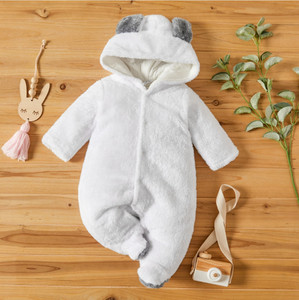 BRANDONN Romper For Baby Boys & Baby Girls Casual Solid Cotton Blend