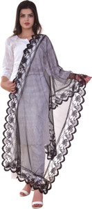 ufashion Net Self Design Women Dupatta