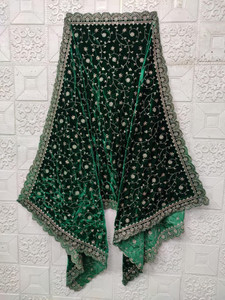 nv patel Velvet Embroidered Women Dupatta