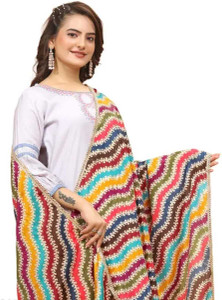 chandheri Cotton Silk Self Design Women Dupatta
