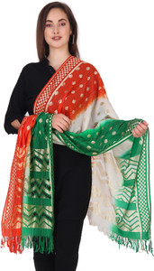 FabMint Silk Blend Self Design Women Dupatta