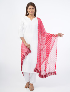 Hella Fashions Chiffon Checkered Women Dupatta