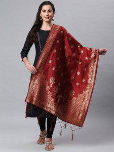 Lilots Silk Blend Woven Women Dupatta