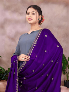 Vastra Georgette Embroidered Women Dupatta