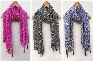 URGEN Georgette Floral Print Women Dupatta