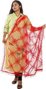 SNARA Net Embroidered Women Dupatta