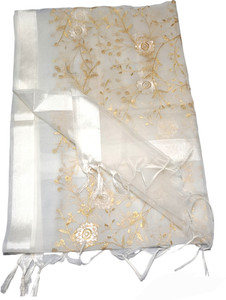 AZ Silk Organza Embroidered Women Dupatta