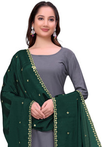Sekmany Silk Blend Embroidered Women Dupatta
