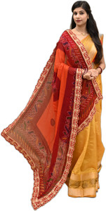 Ranisatiya Creation Georgette, Art Silk Printed Women Dupatta