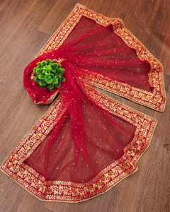 mivaancreation Net Embroidered Women Dupatta