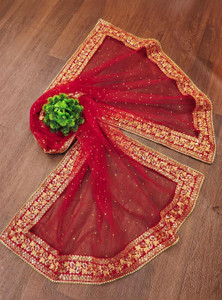 mivaancreation Net Embroidered Women Dupatta