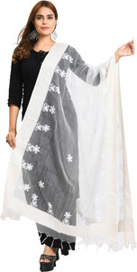 MOEZA Organza Embroidered Women Dupatta
