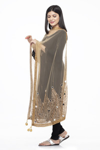 A R SILK Net Embroidered Women Dupatta