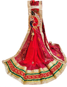 Avilhara Poly Georgette Embroidered Women Dupatta