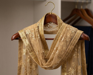 Anmol Collection Net Self Design Women Dupatta