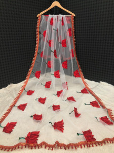 Miss Lady Fashion Net Embroidered Women Dupatta