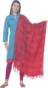 A R SILK Pure Cotton Checkered Women Dupatta