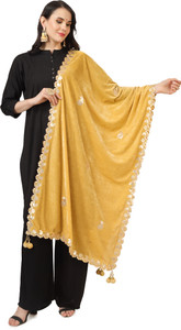 A R SILK Velvet Embroidered Women Dupatta