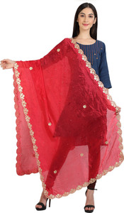 A F FAISHAN Art Silk Self Design Women Dupatta