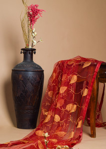 maaesa Net Embroidered Women Dupatta