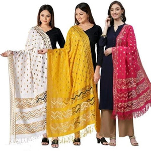 Nakoda Creation Silk Blend Printed Women Dupatta