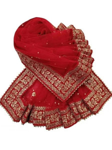 mivaancreation Net Embroidered Women Dupatta